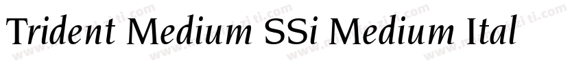 Trident Medium SSi Medium Italic字体转换